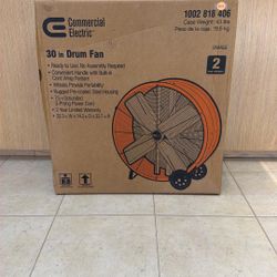 COMMERCIAL ELECTRIC 30 in DRUM FAN 