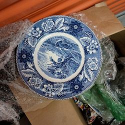 Blue Woodland &Sons Vintage China Full Set Plates  Etc.