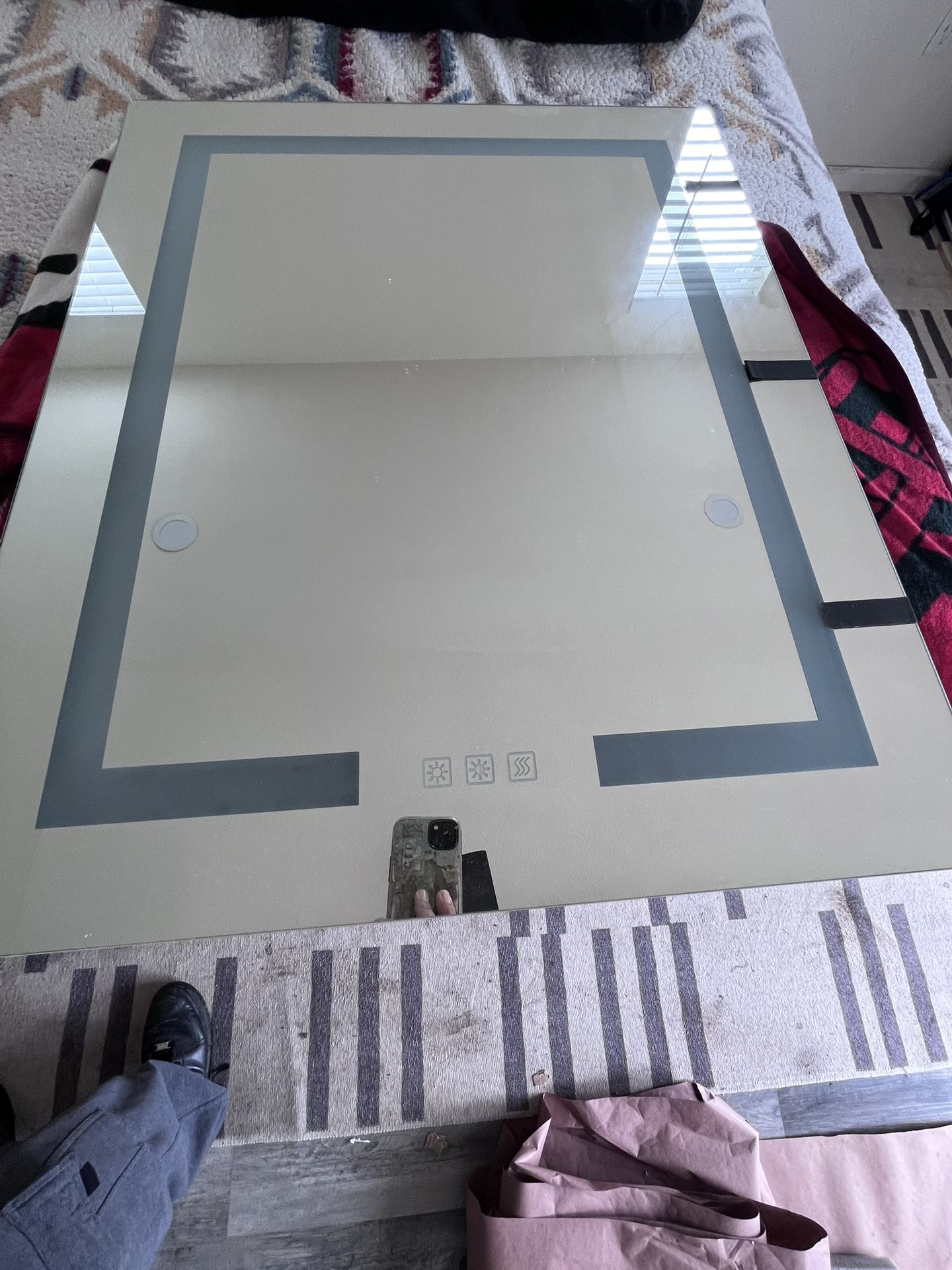 Led Mirror With Openable Cabinet