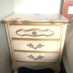 Night Stand Dresser With Flowers 