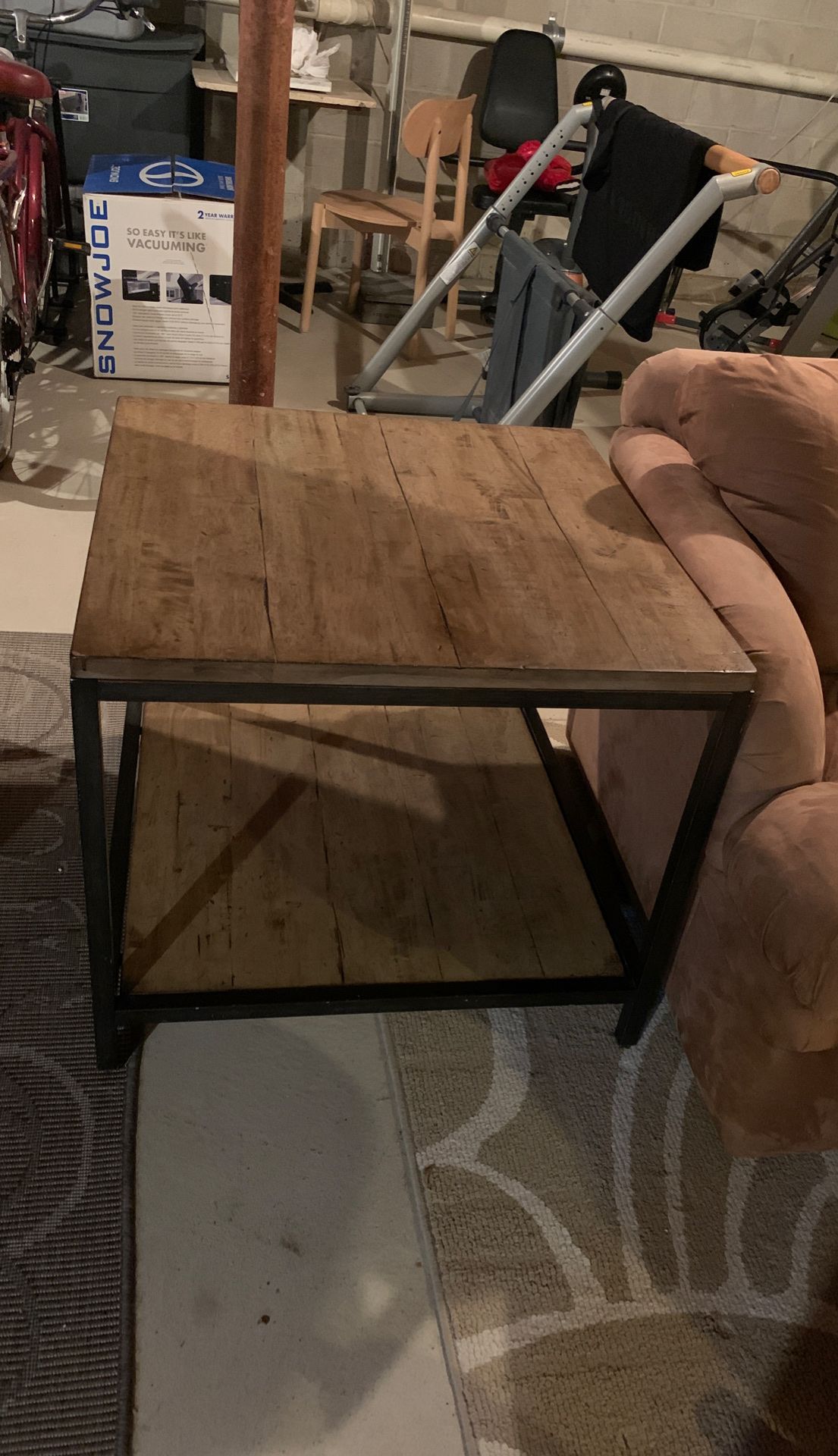 Roth iron and wood end table