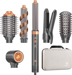 Hair Dryer Brush, Dual Voltage 7 in 1 Hot Air Auto Wrap Curler Multi Styler -NEW (3401/9)