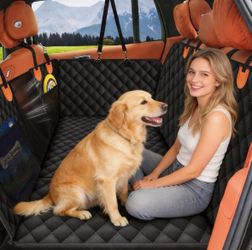 Black Quilted Dog Car Seat Cover