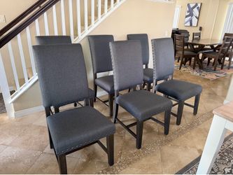 6 Brand New Grey Parsons Dining Chairs