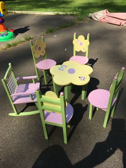 Doll Table And Chairs-size to use For Dolls 