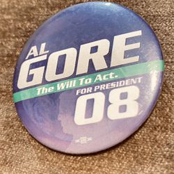 Al Gore For President Memorabilia Button 