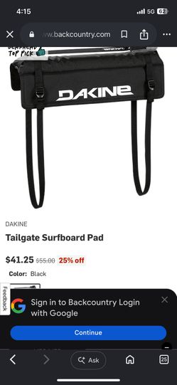 Dakine Surfboard Pad And Tiedown Tailgate