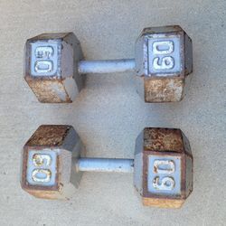 2 60lb  Dumbbells. $95 for 2