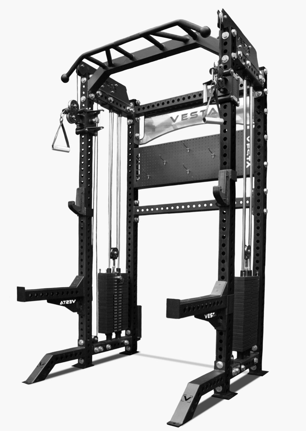 Vesta Fitness 2in1 - Squat Rack Power Cage Functional Trainer with Smith Machine Option
