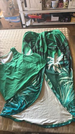 Green skirt and top
