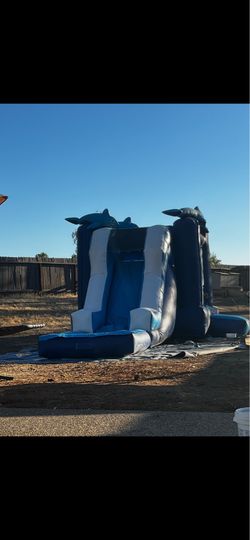 Waterslide bounce house