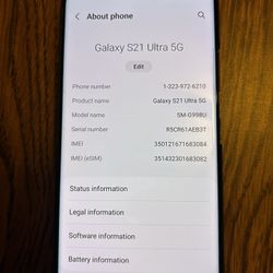 Samsung Galaxy  S21 Ultra 5G