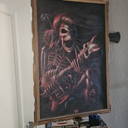 Bad To The Bone Wall Art Painting. 