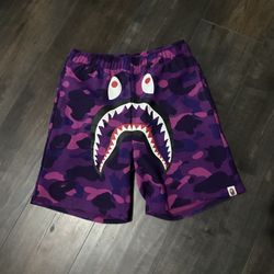 Purple Camo Bape Shorts 