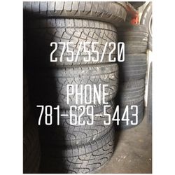 Used Tire For Sale 275/55/20 $250 All Four free mounting and Balancing