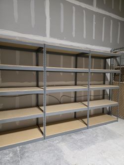 5 Tier Shelving 48 in W x 24 in D American Made Used Heavy Duty Steel Boltless Storage Racks Delivery Available