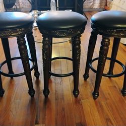 Bar With stools And Glasses 