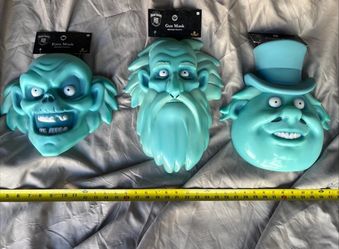 Disney Hitchhiking Ghosts Glow In The Dark Masks Lot Haunted Mansion NEW!
