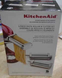 KitchenAid Stand Mixer Attachment 3-Piece Pasta Roller and Cutter Set KSMPRA New