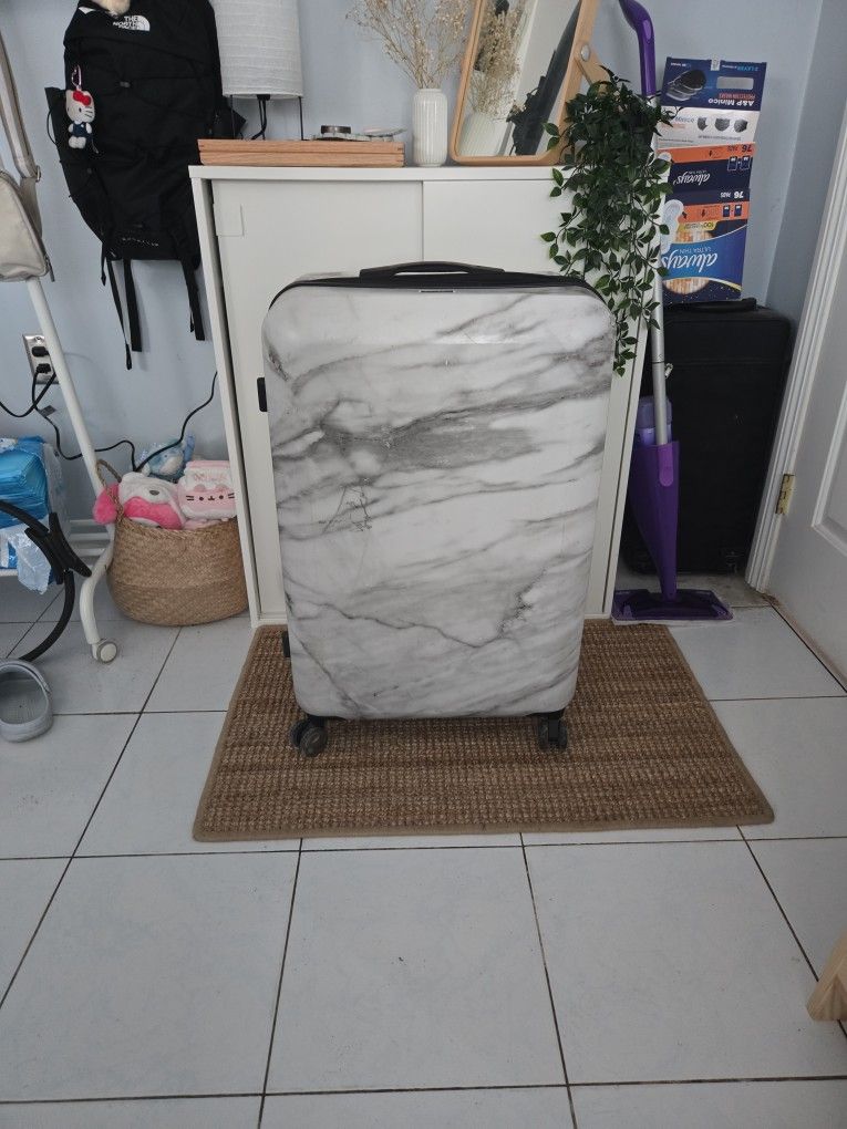 Large CalPak Marble Suitcase