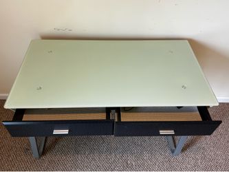 Glass top office desk