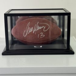 Dan Marino Signed Football In Glass Display Case