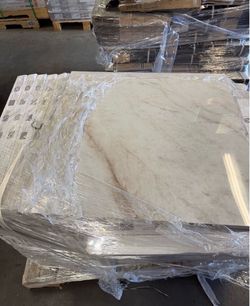 Daltile Rivermont Oro 24 in. x 24 in. Polished Porcelain Stone Look Floor and Wall Tile (15.5 sq. ft./case)