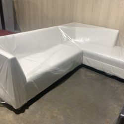 White Leather Sofa Brand New Leather Or Suede