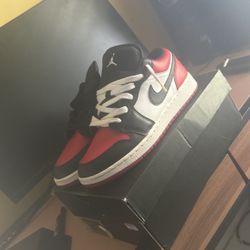 Jordan 1 Low Gs Bred Toes