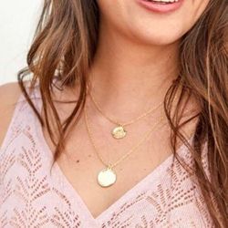 Amber Sceats Double Coin Necklace