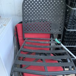 Two outdoor patio very heavy Wrought Iron Bistro metal 2pc set