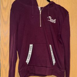 Large Pink Victoria’s Secret Corduroy Zip Up Hoodie