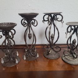 4 candle holders 