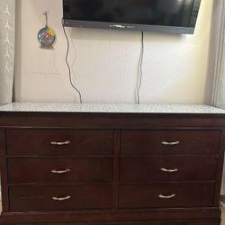 $140 / 3 Items / 61 “ Wooden Dresser 6 Drawers. Computer Table Desk With 3 Drawers And Storage. Wooden Table Set Of 2 Tables For Living Room. Bedroom