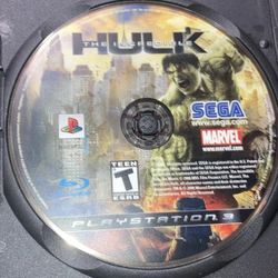 Incredible Hulk For PlayStation 3 Game Disc Only 