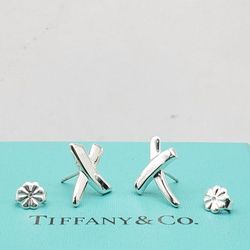 Tiffany & Co. Sterling Silver X Earrings 