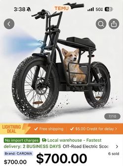🔥 CAROMA Off-Road Electric Scooter / E-Bike – Mint Condition! 🔥  CAROMA Off-Road E-Scooter – Fat Tires, Heavy Duty, Ready to Ride!