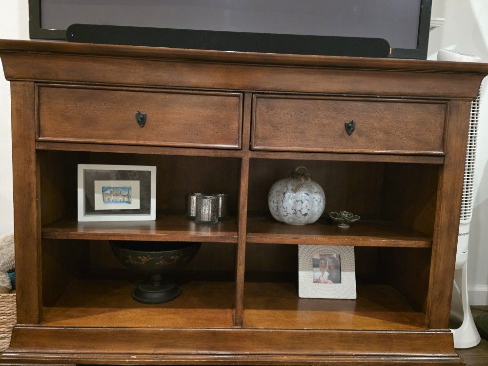 Wood TV Console Cabinet