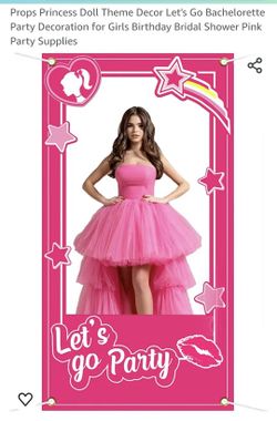 Barbie Backdrop With Photo prop