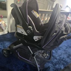 Used baby car seat and stroller