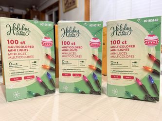 Set Of 3 Christmas Mini Lights Multi Colored New in Box