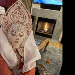 Vintage Russian Cultural Doll Handmade 25" Long