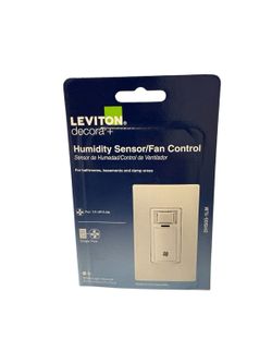Leviton Decora In-Wall Humidity Sensor Fan Control Switch White-DHS05-1LM