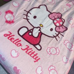 2 Hello Kitty This Blankets New Both For $25