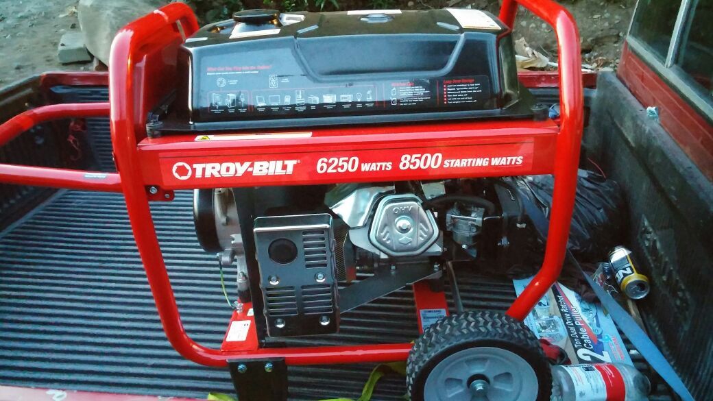 Troy-bilt generator 1850 series 6250w 8500-st