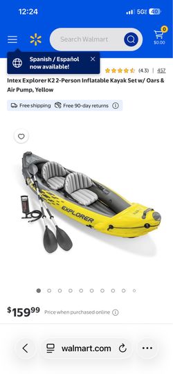 2 person inflatable intex kayak