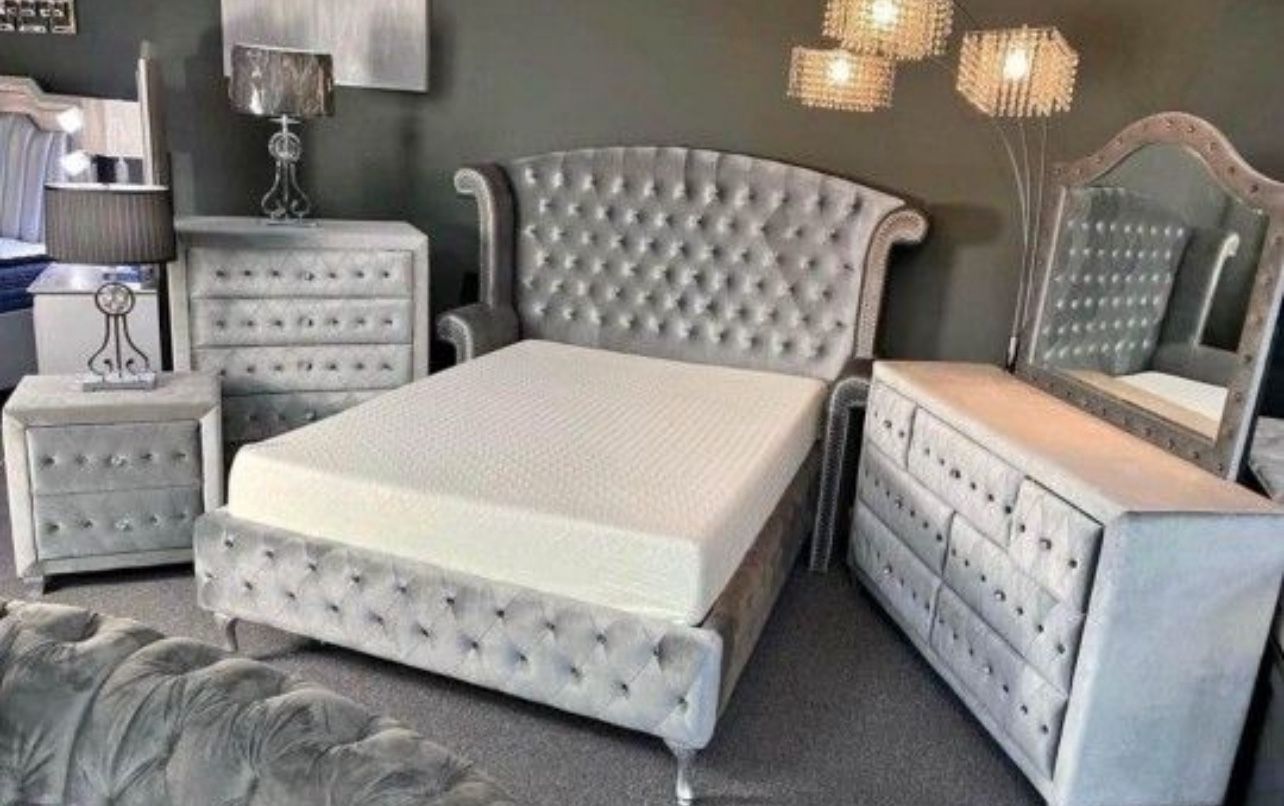 New 4pc Bedroom Set In Box 📦 Buy Now Pay Later $39 Down