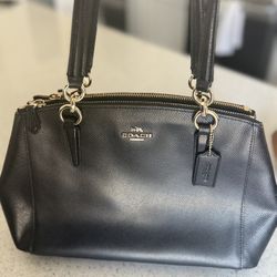 Coach Handbag-Black Pebble