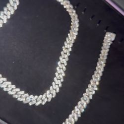 VVS Moissanite Chain And Bracelet 