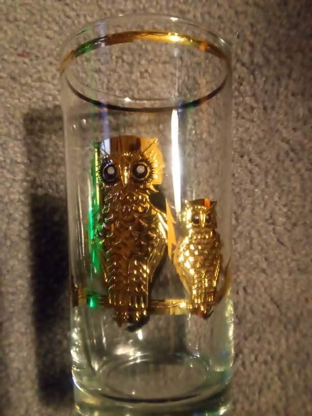 Vintage 18k Gold Owl Glass's $75. Ea. 6 Available